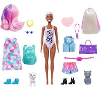 Barbie- Ultimate Color Reveal, Bambola con 25 Sorprese, 2 Cuccioli, 15 Sacchettini con Abiti e Accessori, Modelli Assortiti, Giocattolo per Bambini 3+Anni, GPD57
