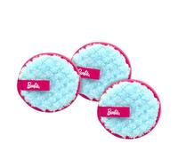 Barbie - Dischetti Struccanti Riutilizzabili Set da 3 - Cotone Ultra Morbido - Lavabili in Lavatrice - Strucco Viso Zero Sprechi - Design Rosa Moderno - Beauty Case da Viaggio