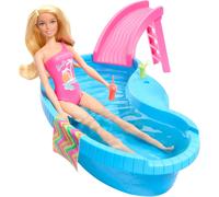 Barbie Doll E Set Da Gioco Con Piscina Bionda In Rosa Tropicale