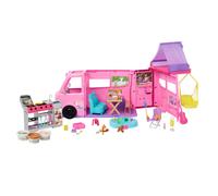 Barbie Dream Camper Playset with Roof Tent, Swing Chair, Fishing Pond, BBQ Grill