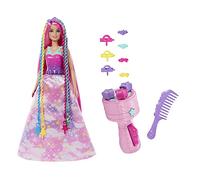 Barbie Dreamtopia - Bambola Barbie Sirena Playset, Sirena dai capelli lisci color lavanda, una coda rosa e viola ricca di splendidi dettagli, con accessori, Giocattolo per Bambini 3+ Anni, HLC30