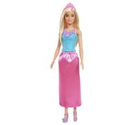 Barbie Dreamtopia - Bambola bionda reale, gonna rosa, scarpe e accessori per capelli