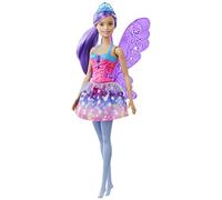 Barbie Dreamtopia, Bambola Fatina con Capelli e Ali Viola, Giocattolo per Bambini 3+ Anni, GJK00