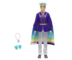 Barbie Dreamtopia -Bambola Ken Biondo 2in1 si Trasforma da Principe a Tritone, con 2 Outfit e Accessori, Giocattolo per Bambini 3+ Anni, GTF93