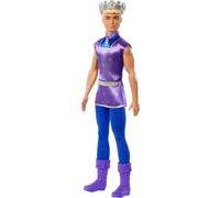 Barbie Dreamtopia - Bambola Ken, Principe dai capelli biondi, con corona dorata e look blu, Giocattolo per Bambini 3+ Anni, HLC23