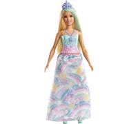 Barbie Dreamtopia Bambola Principessa Bionda con Abito Blu e Tiara, FXT14