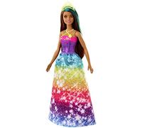 Barbie Dreamtopia, Bambola Principessa con Ciocca Turchese, 30,5 cm, Giocattolo per Bambini 3+ Anni,GJK14