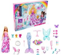 Barbie Dreamtopia - Calendario dell’Avvento, tanti regali per 25 giorni, con accessori, Giocattolo e regalo per Bambini 3+ Anni, HGM66