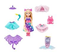 Barbie Dreamtopia -con Bambola Chelsea e 12 Accessori a tema Principessa, Sirena, Unicorno e Drago, Giocattolo per Bambini 3+ Anni, GTF40