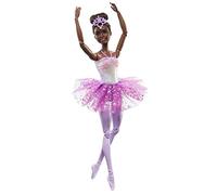 Barbie Doll Magical Ballerina Doll Black Hair Light-Up Feature Tiara and