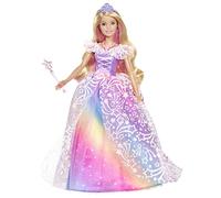 Barbie Dreamtopia - Principessa al Ballo Reale, bambola bionda con un lucciante abito da ballo color arcobaleno, una spazzola e 5 accessori inclusi, giocattolo per bambini, 3+ anni, GFR45