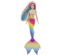 Barbie Dreamtopia Sirena Cambia Colore Bambola con Look Arcobaleno Corpetto con