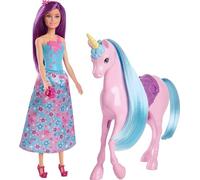 Mattel Barbie And Her Unicorn Doll Rosa Bambini