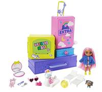 Barbie - Extra Playset Cuccioli e Minis Portami-Con-Te con 2 Cagnolini e Bambola Piscina, Scivolo, Sala delle Feste e Accessori, Giocattolo per Bambini 3+ Anni, HDY91