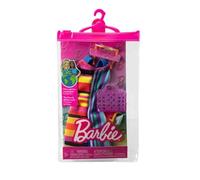 Barbie Fashion Pack HJT22 - Vestito lungo per bambola, motivo grafico, borsa e occhiali da sole, design