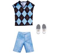 Barbie Fashion Pack HJT26 - Vestito per bambola Ken, maglietta da donna, pantaloncini e paio di scarpe da ginnastica