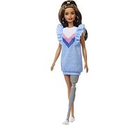 Barbie Fashionistas Bambola con Cappelli Castani e Protesi alla Gamba con Access