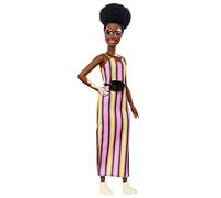 Barbie Fashionistas Bambola con Vitiligine e Capelli Ricci Castani e Accessori, Giocattolo per Bambini 3+ Anni, GHW51