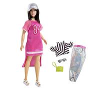 Barbie Fashionistas Set in Argento Rock con Cappuccio con Un Secondo Look Incluso, FRY81