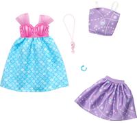 Barbie Fashions 2-Pack Clothing Set, 2 Outfits for Barbie Doll Include Mermaid-T