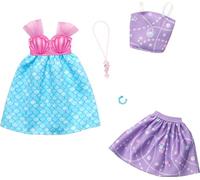 Barbie Fashions 2-Pack Clothing Set, 2 Outfits for Barbie Doll Include Mermaid-T