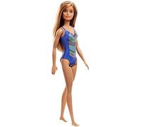 Barbie FJD97 - Beach con Costume - Perfetta per L'Estate, Blu