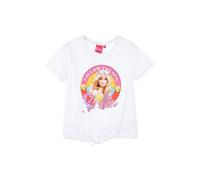 Barbie Follow The Sun T-Shirt, Maglia a Maniche Corte con Nodo per Bambine e Ragazze (IT, età, 4 Anni, Bianco)