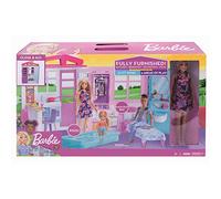 Barbie FXG55 Loft con Bambola, Casa a 1 Piano, Portatile con Piscina e Accessori, Giocattolo per Bambine da 3 + Anni, Imballaggio Standard