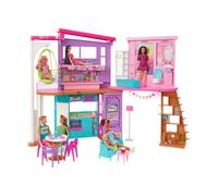 Barbie Casa di Malibu, Playset Richiudibile su Due Piani con Accessori, Giocattolo per Bambini 3+ Anni, FXG57