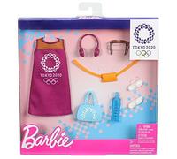Barbie GJG33 - Set alla moda, vestito e 6 accessori per bambole Barbie - NUOVO