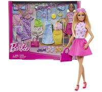 BARBIE GRANDE ARMADIO FASHION PLAYSET CON BAMBOLA VESTITI E ACCESSORI MATTEL HKB