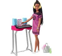 Barbie Musica Set Gioco Brooklyn Registrazione Studio Bambola Incluso