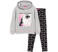 Barbie Grigio Born To Shine Photographic Print Set felpa con cappuccio e legging