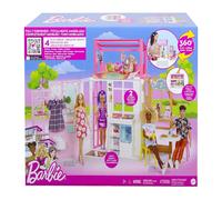 Barbie HCD47 Loft Playset a 2 Piani con 4 Aree Gioco con Accessori, Bambola Non Inclusa 3+