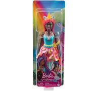 Barbie HGR19 Bambola Dreamtopia Unicorno con capelli arcobaleno e accessori Mode