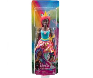 Barbie HGR19 Bambola Dreamtopia Unicorno con capelli arcobaleno e accessori Mode