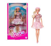 Barbie The Movie Margot Robbie, bambola dal film collezione con camicetta e gonna tutù rosa, capelli acconciati e gioielli coordinati, JBJ53