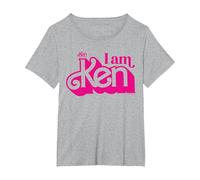 Barbie Il Film - Io Sono Ken Maglietta, Donna Plus-Size, Grigio Melange, 2X