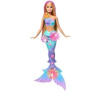Barbie - Sirena Magia Floreale, bambola dai capelli biondi con coda sfumata e fascia con perle, magica sorpresa e fiori che sbocciano inclusi, giocattolo per bambini, 3+ anni, JDM72