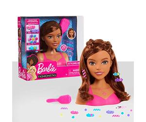 Barbie Just Play JPL62570 SMALL STYLINGHEAD-BRAUNES capelli, Multicolore
