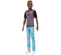Barbie Ken, Bambola Afroamericana con Maglietta e Jeans, per Bambini 3+ Anni, GDV13