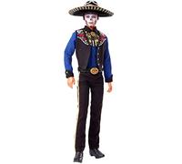 Barbie - Ken, Bambola Día De Muertos, Indossa Un Abito Tradizionale con Volant