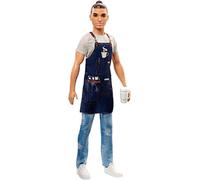 Barbie Ken Barista, Bambola con Accessori, Giocattolo per Bambini 3+ Anni, FXP03