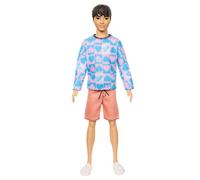 Barbie - Ken Fashionistas n. 219, Bambola con Maglietta a Maniche Lunghe Rimovib