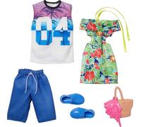 Barbie & Ken Fashions 2-Pack Clothing & Accessories Set, 1 Tropical Dress & Tote