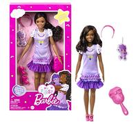 La Mia Prima Barbie Giocattolo Bambola Bambini Snodabile Abito Lilla e Peluche