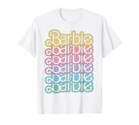 Barbie - Logo arcobaleno pastello impilato Maglietta