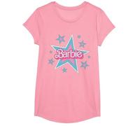 Barbie - Logo Vintage con Stelle Maglietta, Ragazze, Rosa, M