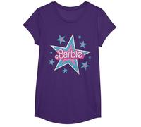 Barbie - Logo Vintage con Stelle Maglietta, Ragazze, Viola, L