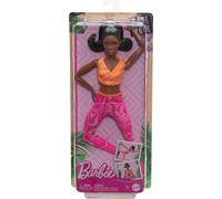 BARBIE MADE MOVE Bambola Ultra Snodata Ginnastica Afro Mattel HRH28